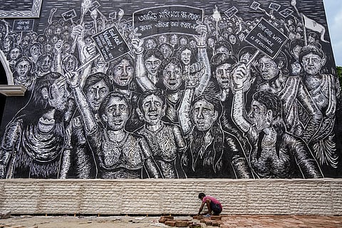 Preparations for Durga Puja festival in Kolkata