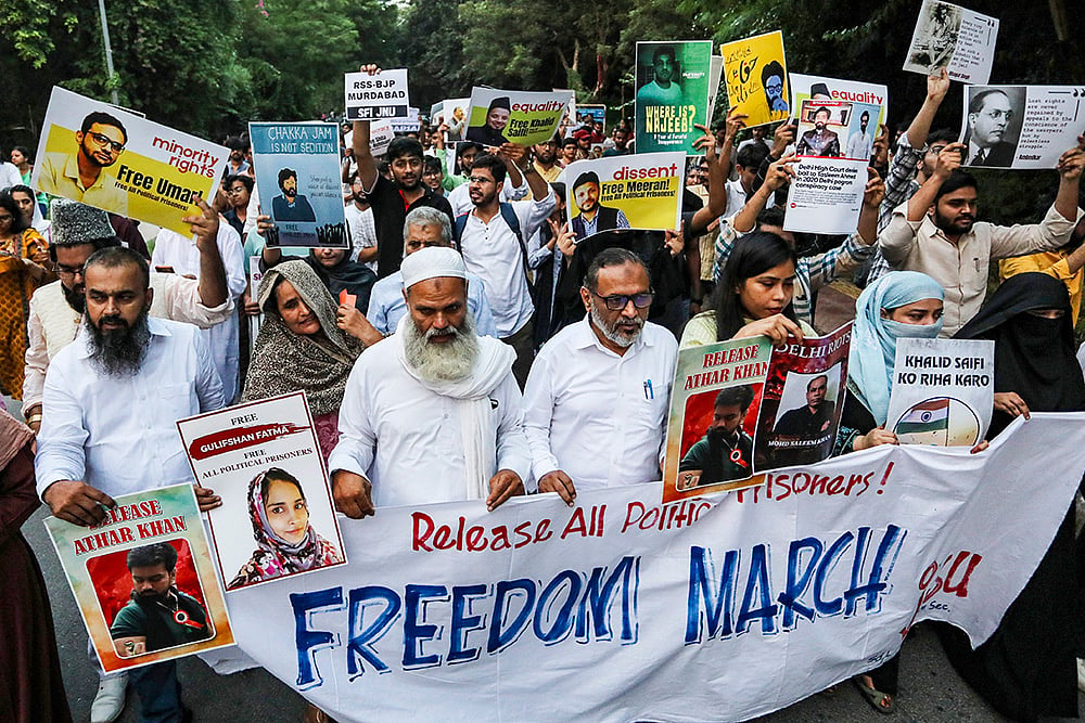 Freedom march protest in Delhi