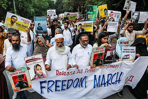 Freedom march protest in Delhi