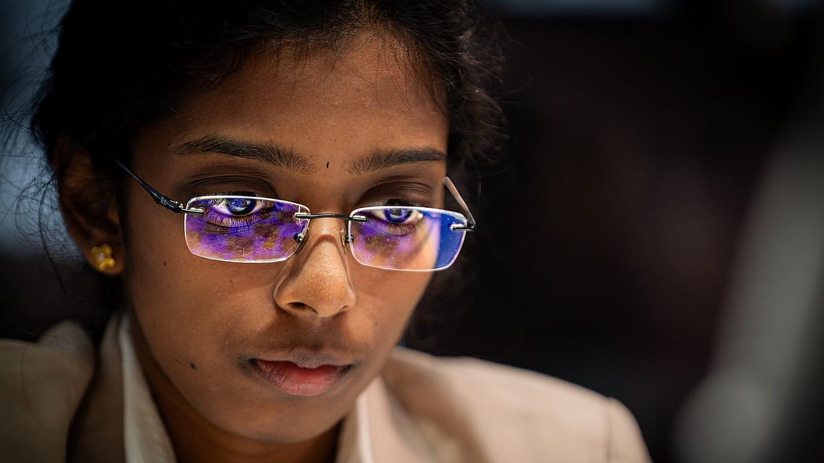 R Vaishali scored a fortunate victory over China’s Tan Zhongyi. - FIDE/Przemek Nikiel