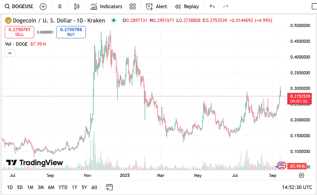 Dogecoin Price Chart