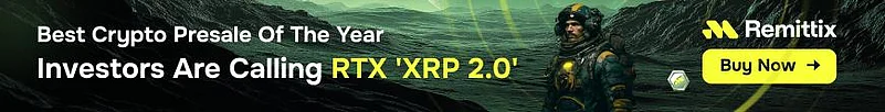 Remittix crypto ad with astronaut, promoting RTX XRP 2.0 as best presale