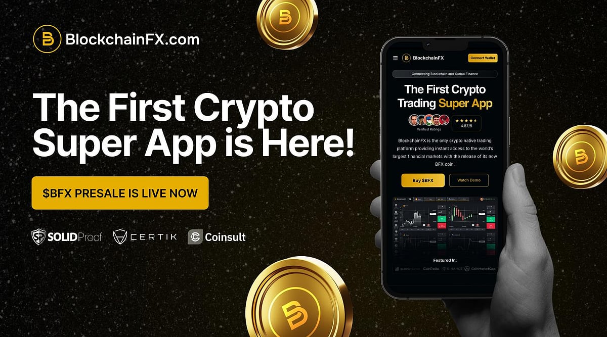 BlockchainFX crypto super app launched, $BFX presale live