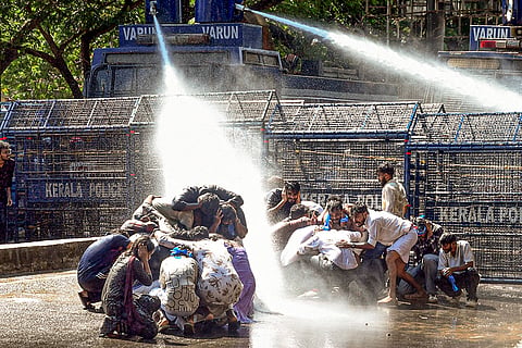 Kerala Students Union's protest