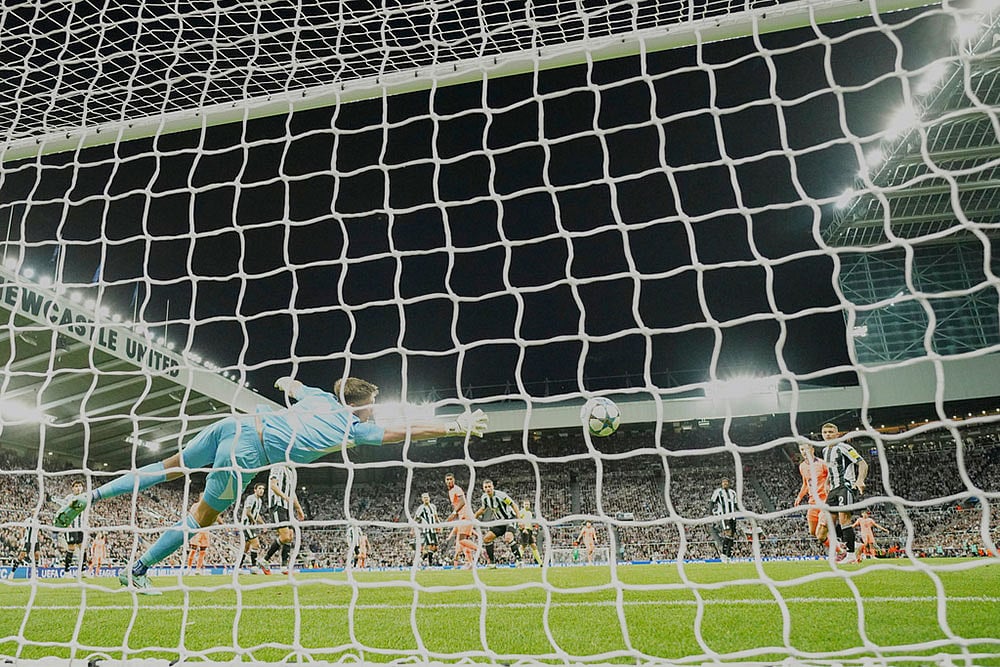 Champions League Soccer Match: FC Barcelona vs Newcastle United