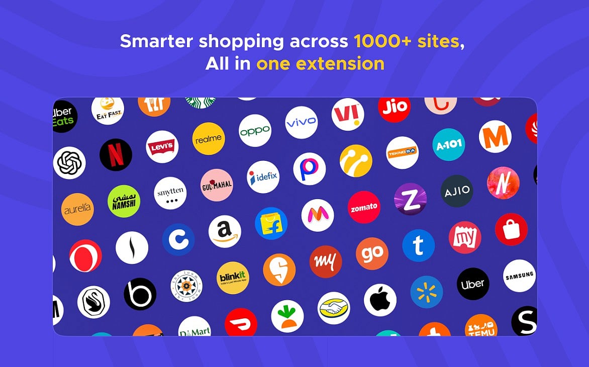 Shopping extension icons