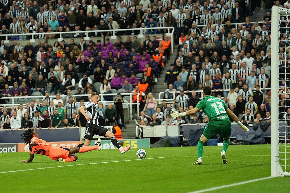 Britain Soccer Champions League: Newcastle United vs FC Barcelona