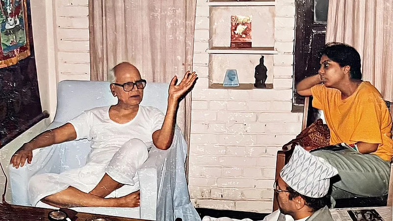 Ruchira Gupta with Nepalese political leader K.P. Bhattarai