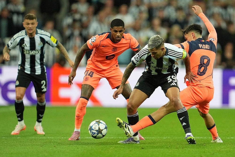 Britain Soccer Champions League: FC Barcelona vs Newcastle United