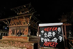 | Photo: Sandipan Chatterjee : For the Archives: A mural of Gen Z martyrs at Patan