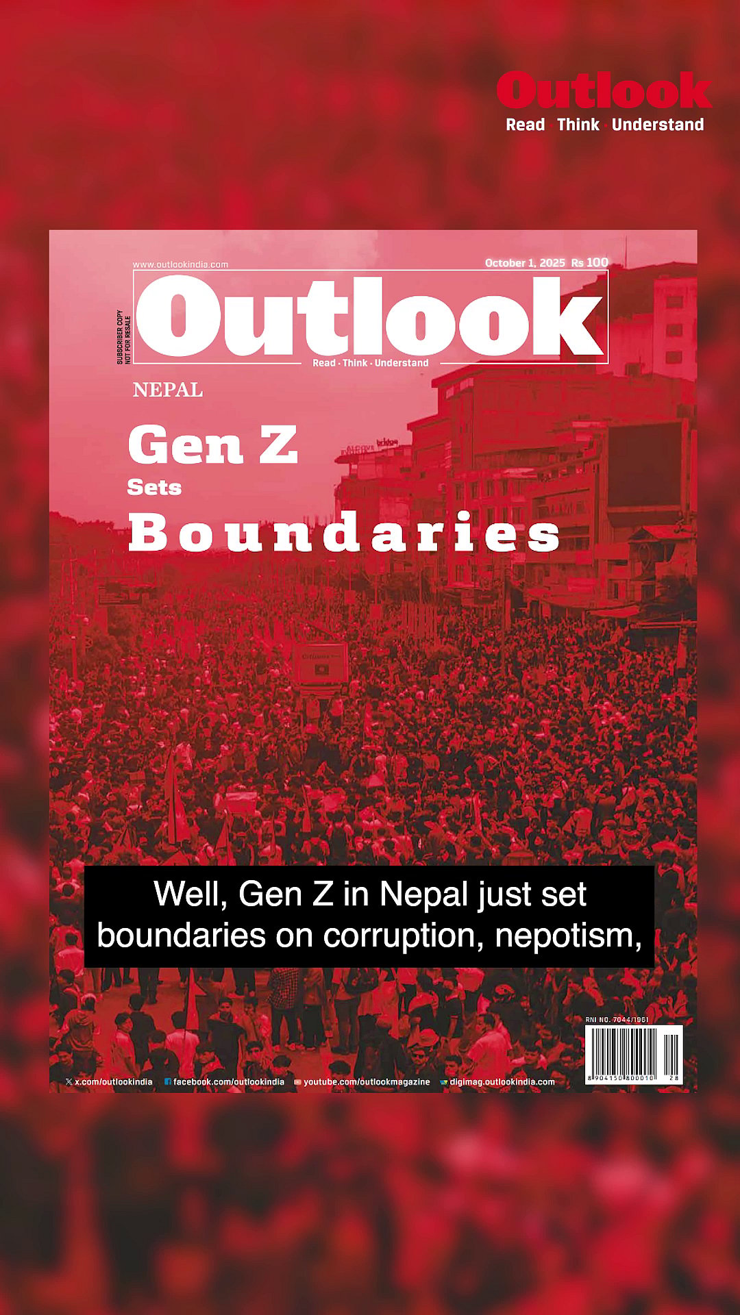 Nepal GenZ Outlook Magazine Cover - null