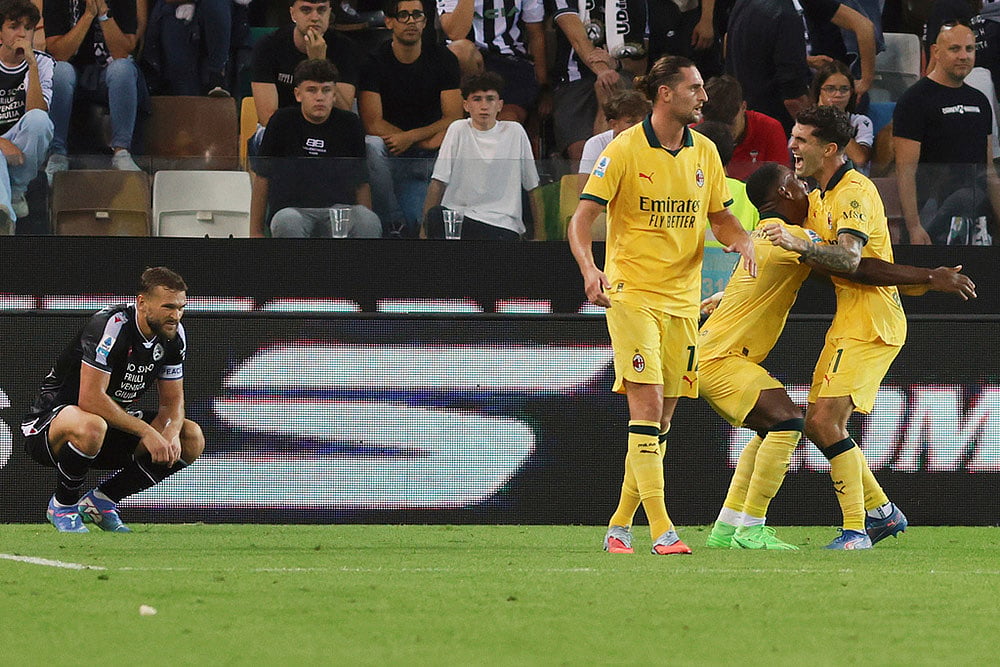 Italy Soccer Serie A 2025-26 Udinese Vs AC Milan match pics_Christian Pulisic,