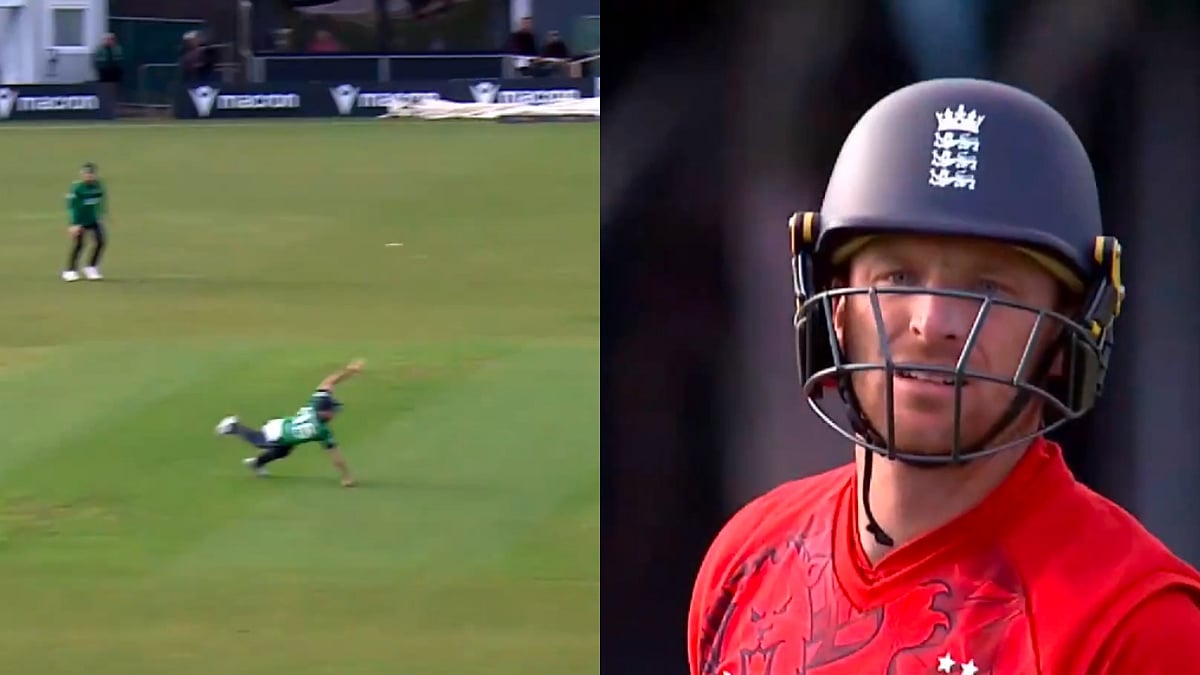 X/IrelandCricket : Ireland Vs England: Campher's Stunning One-Handed Catch Leaves Buttler Befuddled