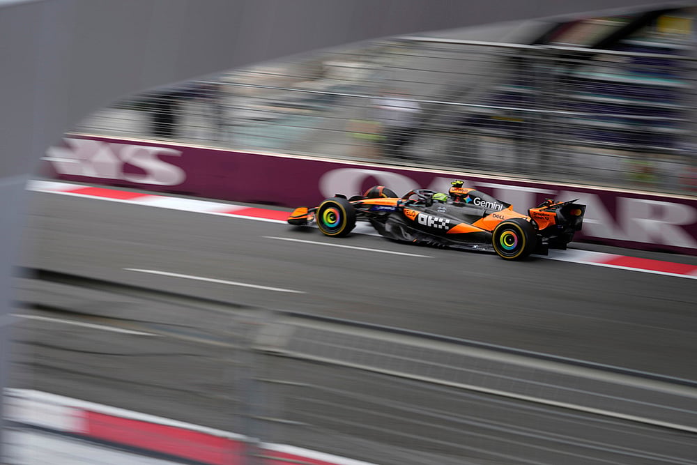 2025 Azerbaijan Formula One Grand Prix Auto race in Baku photos_McLaren driver Lando Norris