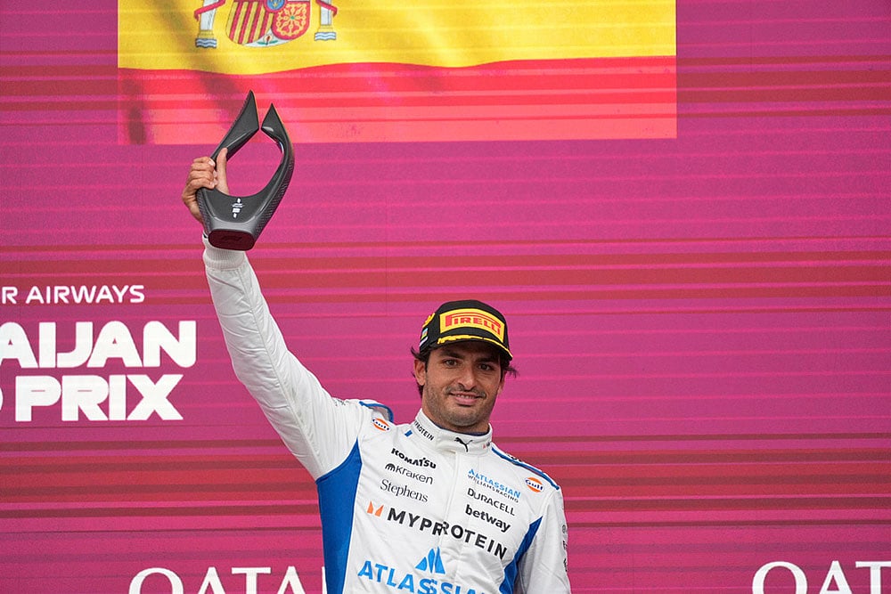 2025 Azerbaijan Formula One Grand Prix Auto race in Baku photos_Williams driver Carlos Sainz