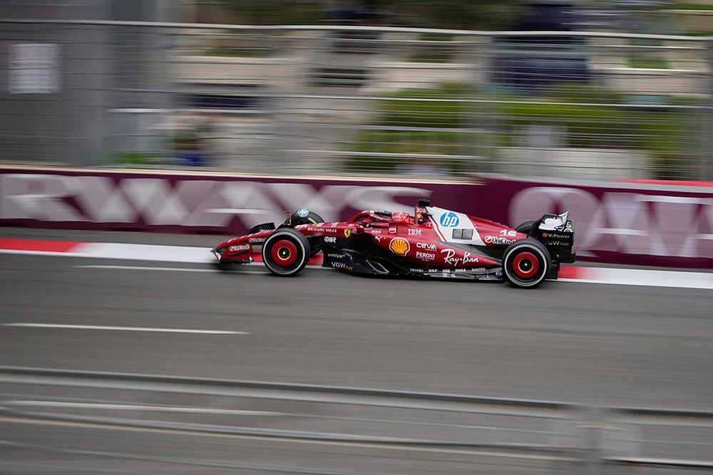 2025 Azerbaijan Formula One Grand Prix Auto race in Baku photos_Ferrari driver Charles Leclerc