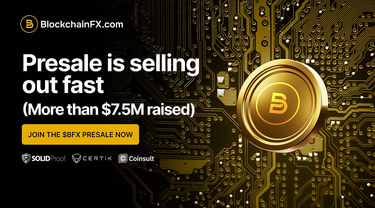 BlockchainFX presale selling out fast with over $7.5M raised.