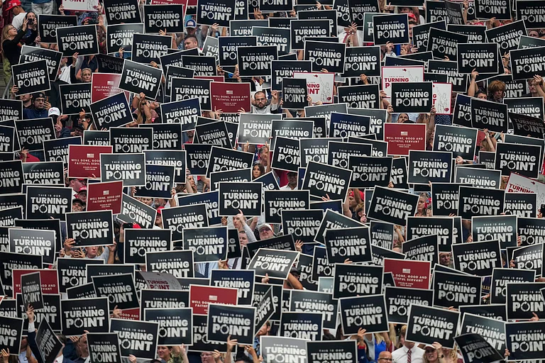 People attending Charlie Kirk's Funeral | - John Locher
