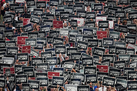 People attending Charlie Kirk's Funeral |