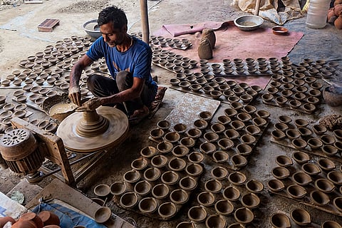Earthen lamps