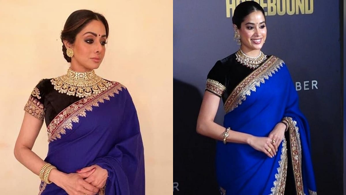 Instagram : Janhvi Kapoor wears her mom Sridevi's saree at Homebound screening
