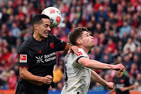Bundesliga Soccer Match: Borussia Mönchengladbach vs Bayer Leverkusen
