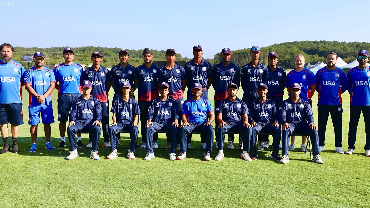| Photo: X/usacricket : File photo of the USA national cricket team ahead of a match against Canada.