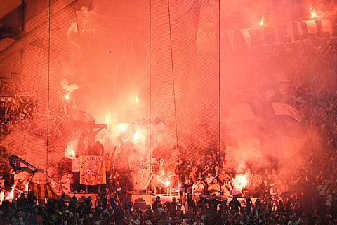 French League One soccer match: Paris Saint-Germain vs Marseille