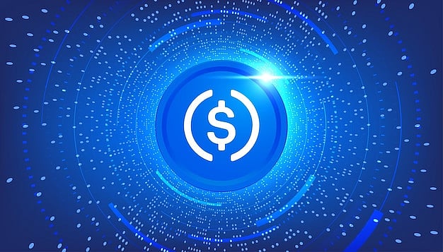 Blue digital background with a dollar symbol icon in the center.