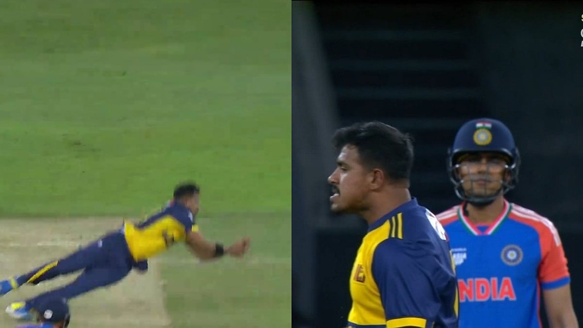 SonyLIV : Maheesh Theekshana Pulls Off Stunning Return Catch To Dismiss Shubman Gill in IND Vs SL Asia Cup Clash 2025, Watch Video