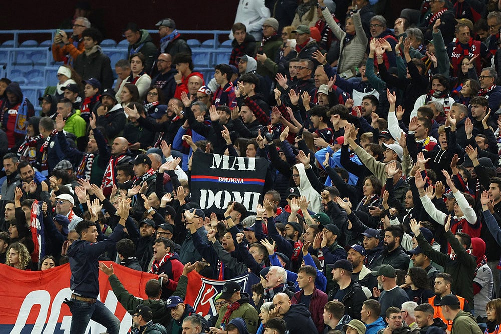 UEFA Europa League soccer Aston Villa vs Bologna_Bologna fans