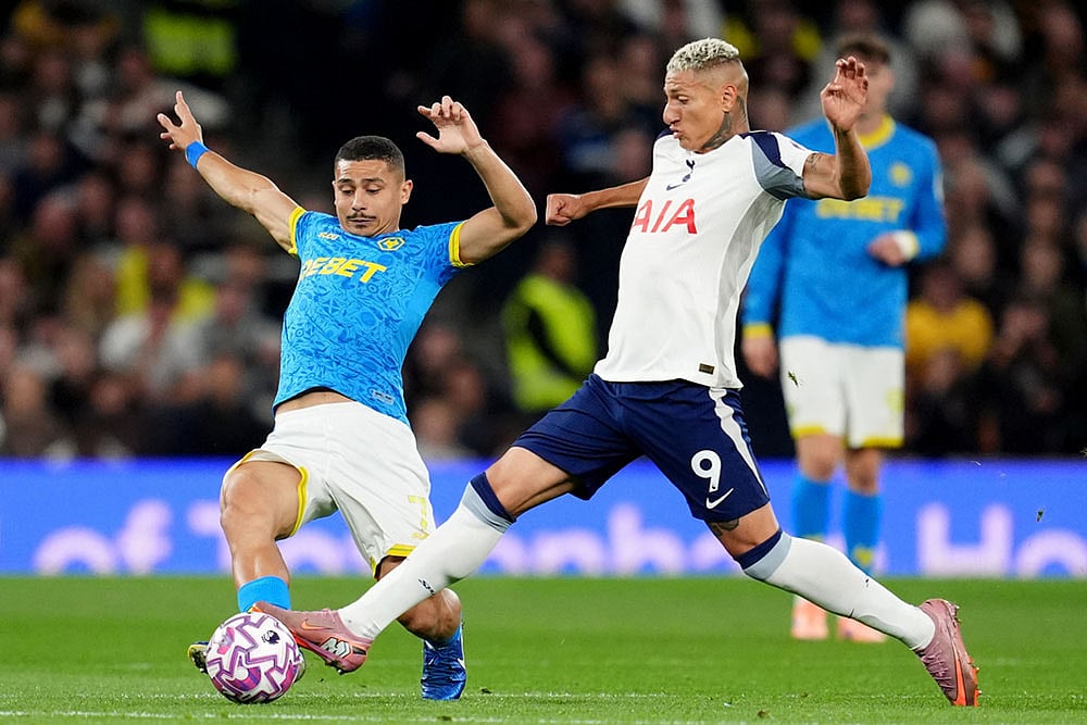 Britain soccer Premier League 2025-26 Tottenham Hotspur vs Wolves_Andre, Richarlison 