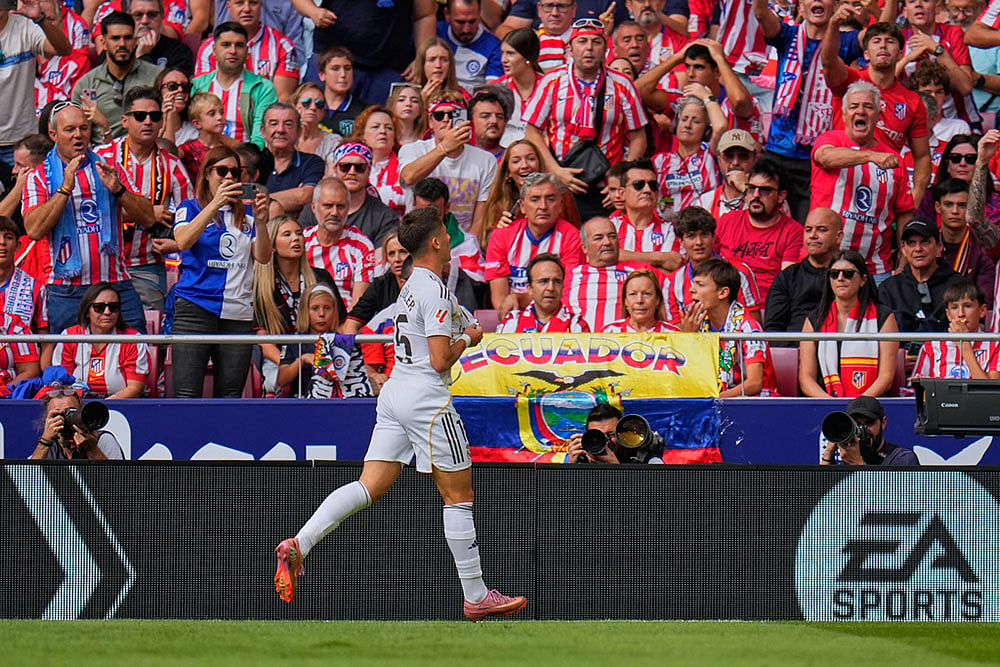 Spain soccer La Liga 2025-26 Atletico Madrid vs Real Madrid: Arda Guler 