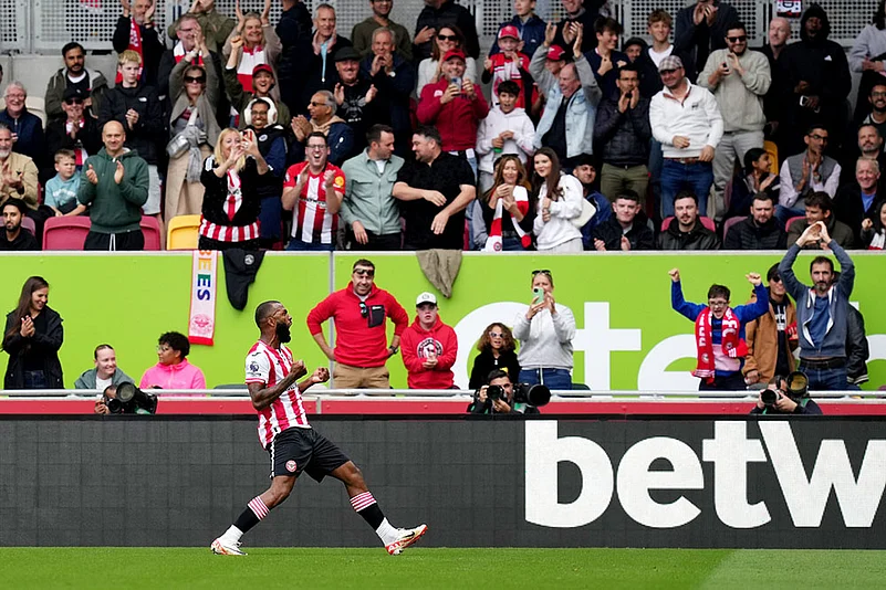 Britain soccer Premier League 2025-26 match Brentford vs Manchester United_Bryan Mbeumo