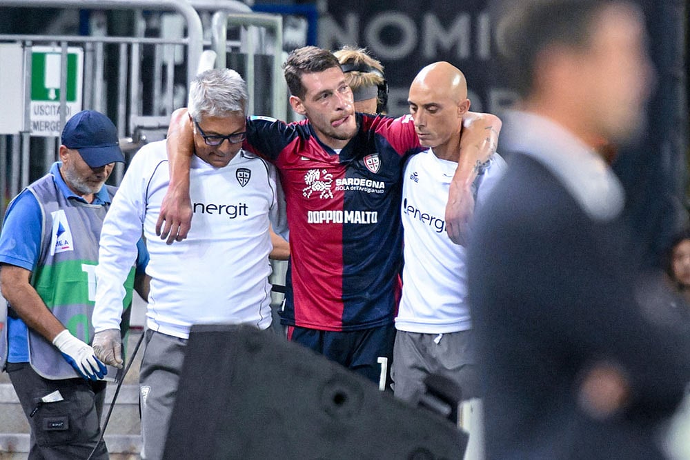 Italy soccer Serie A 2025-26 Cagliari Calcio vs Inter Milan_Andrea Belotti