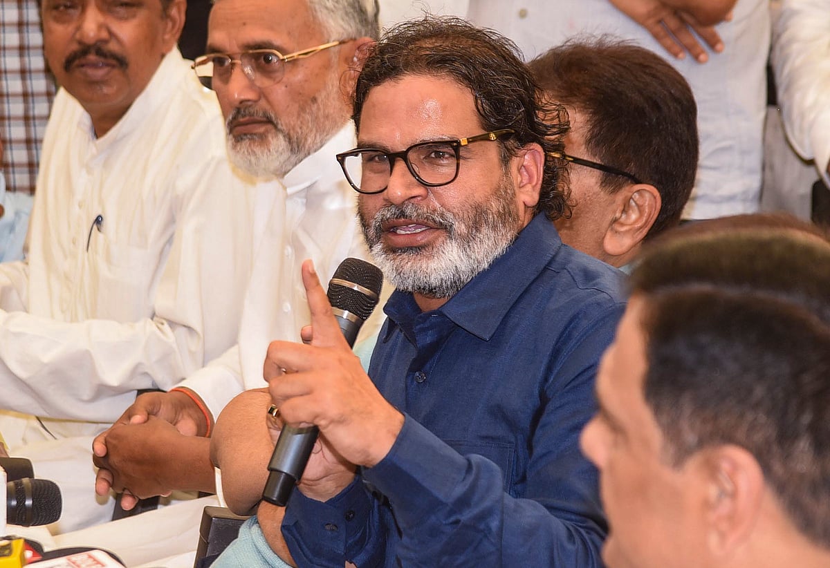  PTI : Prashant Kishor addresses a press conference in Patna