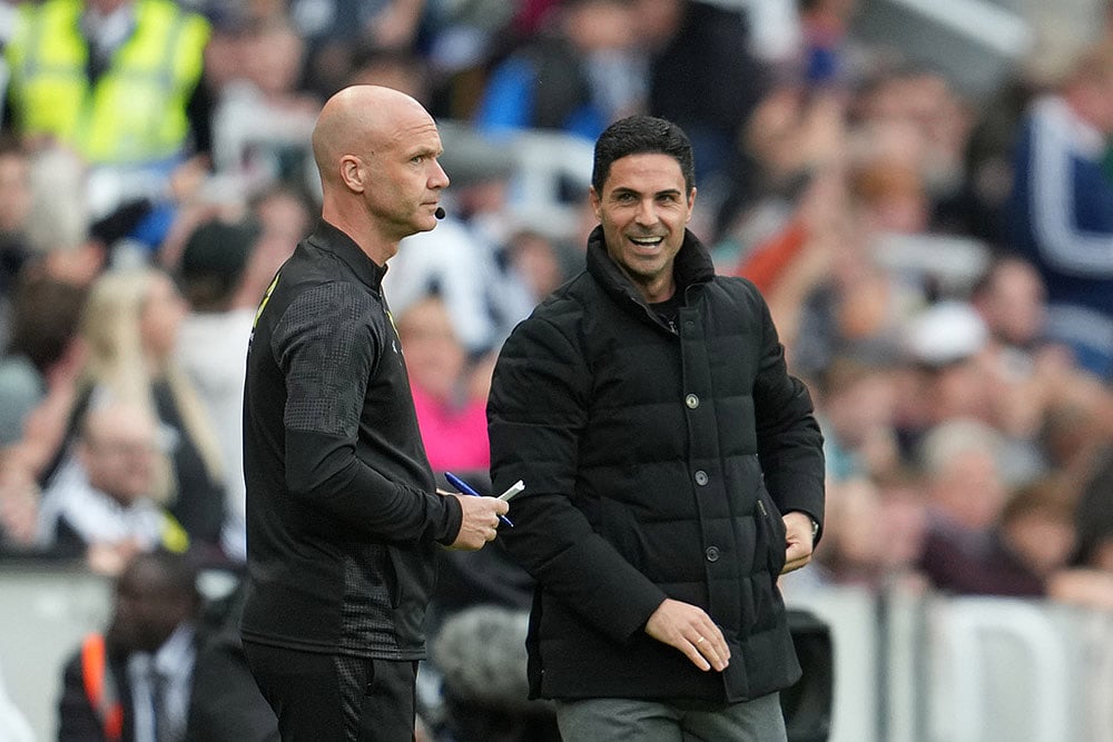 Britain soccer Premier League 2025-26 football match Newcastle United vs Arsenal_ Mikel Arteta