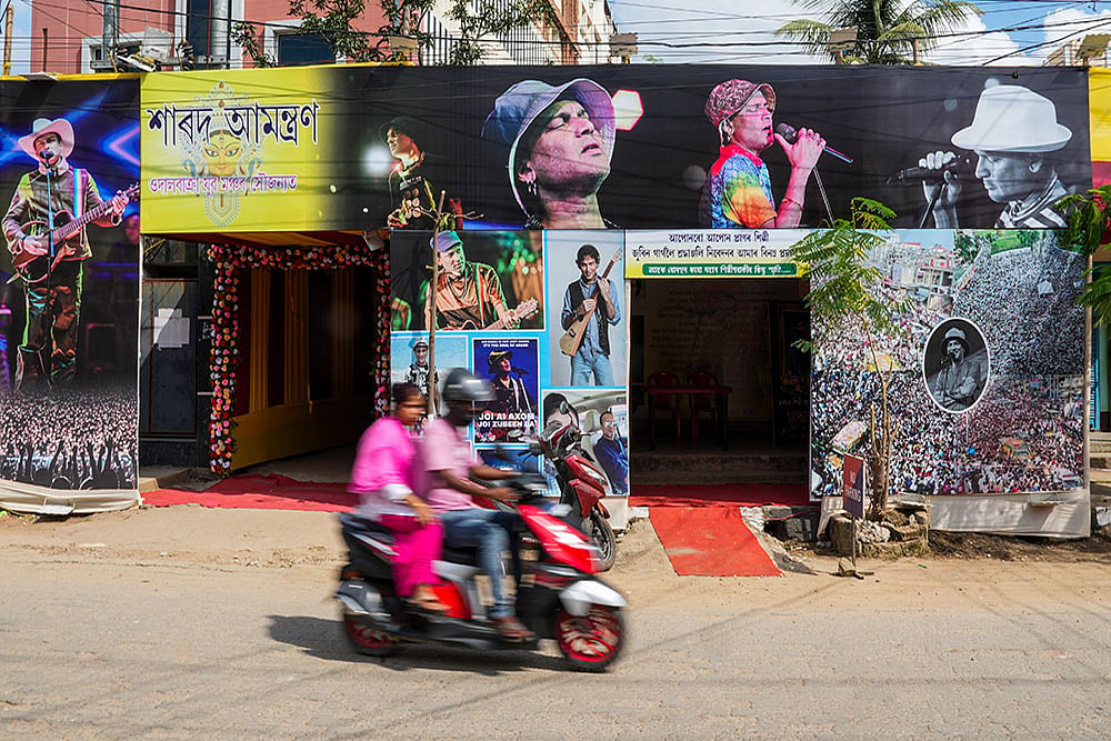 Photo: PTI/Swapan Mahapatra : Tribute to Zubeen Garg in Guwahati
