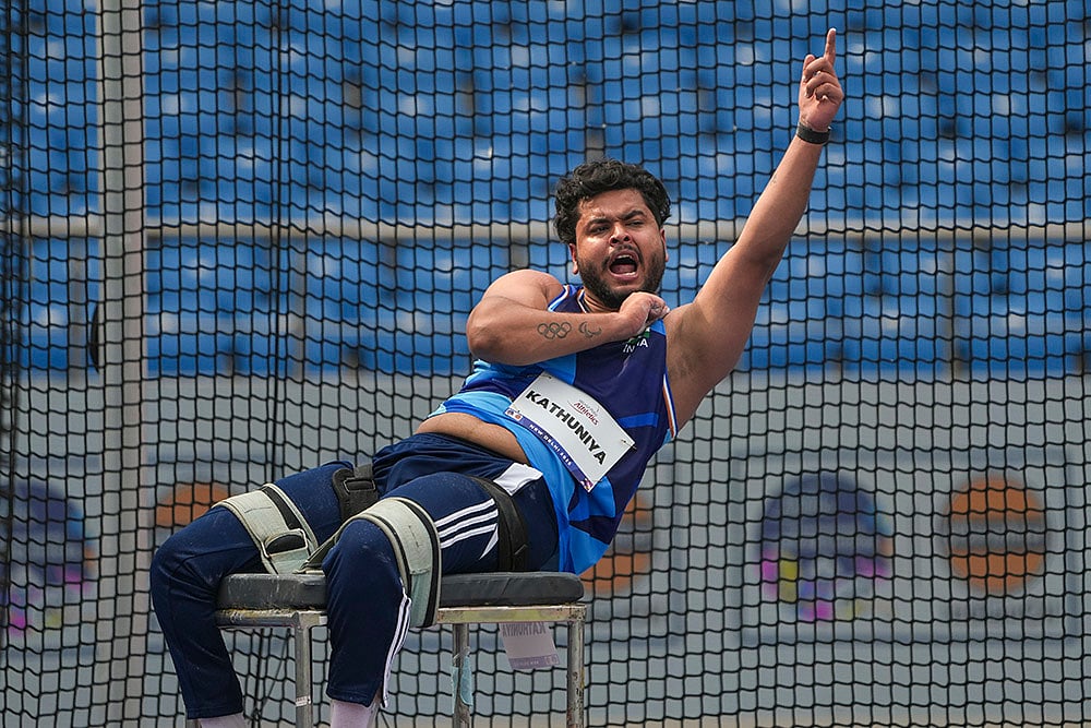 Yogesh Kathuniya during World Para Athletics Championships 2025 