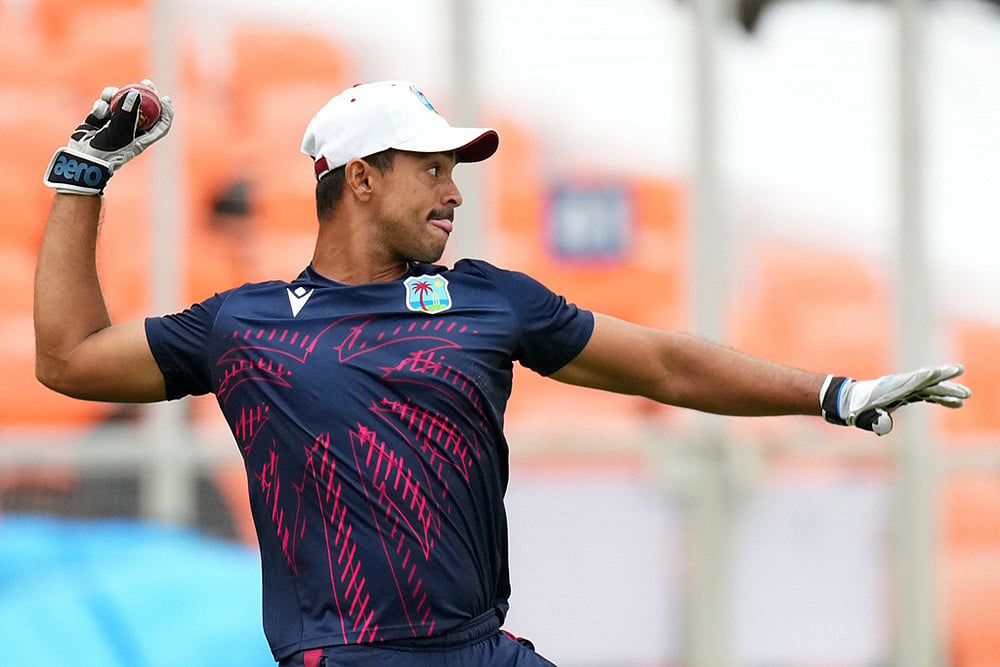 West indies tour of India IND vs WI Test cricket series WI training photos_Tagenarine Chanderpaul