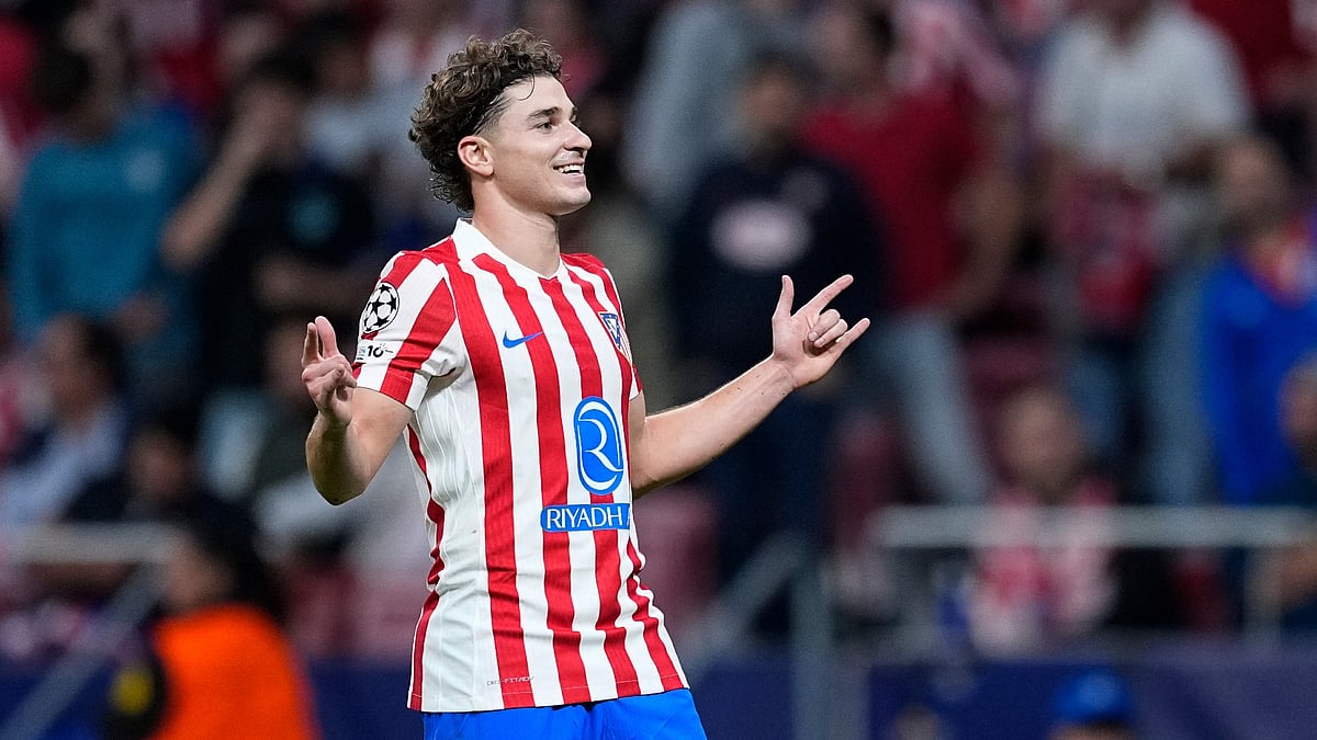 Atletico Madrid's goal-scorer Julian Alvarez