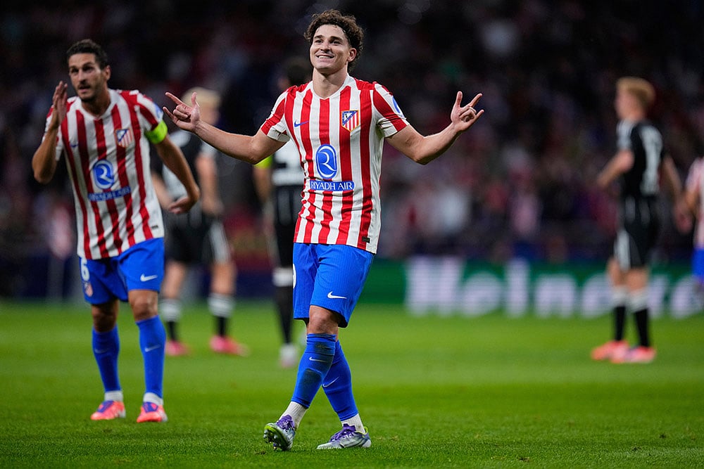 UEFA Champions League 2025-26 match Atletico Madrid vs Eintracht Frankfurt_Julian Alvarez