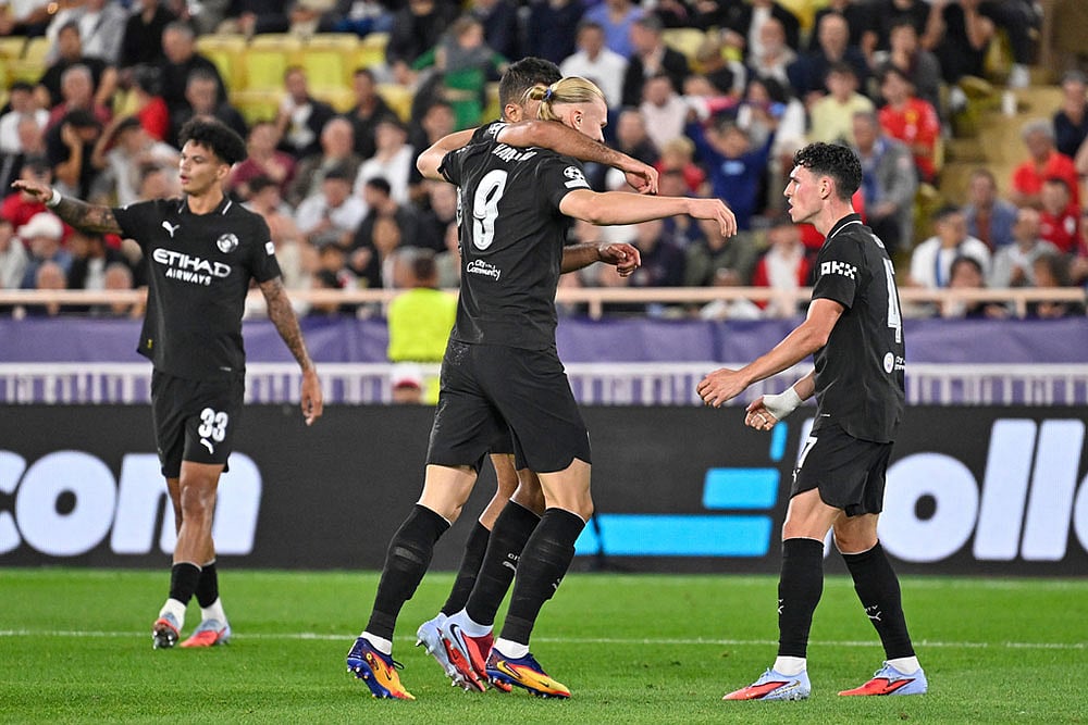 Champions League Soccer Match: Manchester City vs Monaco
