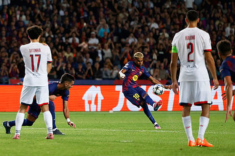 Champions League Soccer Match: Paris Saint Germain vs Barcelona