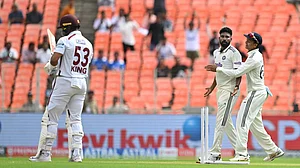 X/ RcbianOfficial : Mohammed Siraj Celebrates Ronaldo-Style After Capitalizing On Brandon King Brainfade In IND Vs WI 1st Test, Watch Video