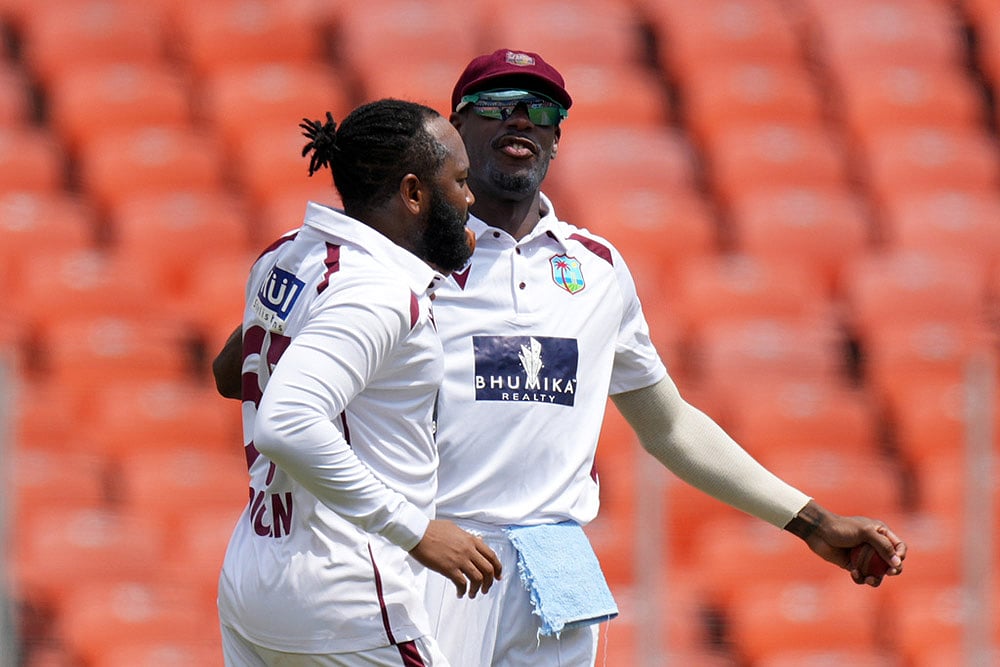 India vs West indies cricket series 1st test day 2 photos:  Jomel Warrican