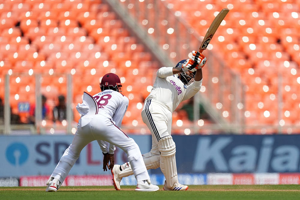 India vs West indies cricket series 1st test day 2 photos: Ravindra Jadeja