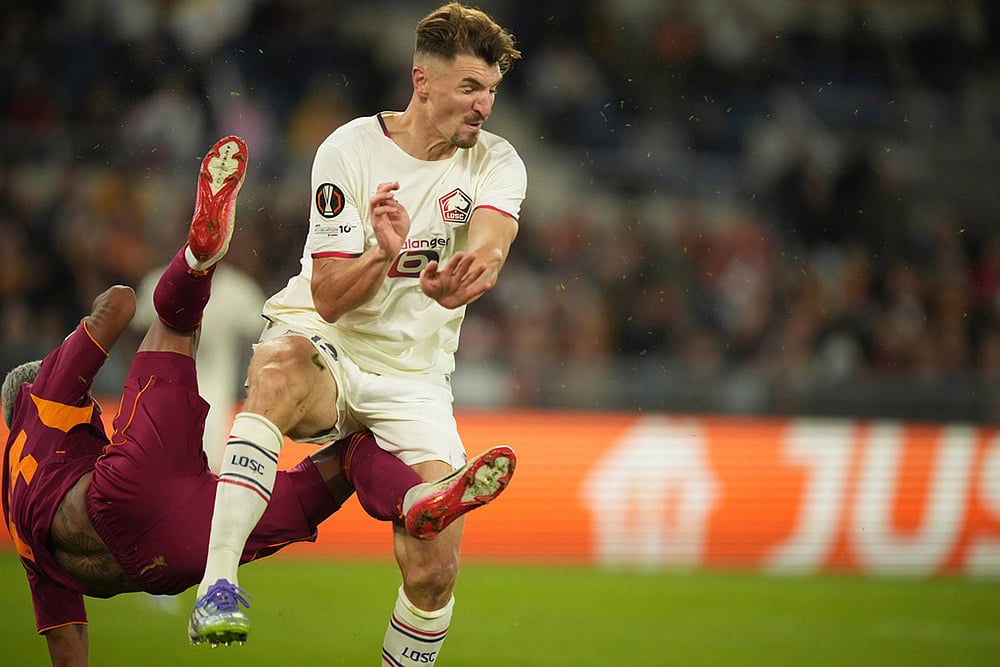 UEFA Europa League soccer match AS Roma vs Lille_Wesley 