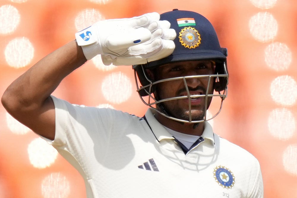 India vs West indies cricket series 1st test day 2 photos: Dhruv Jurel 