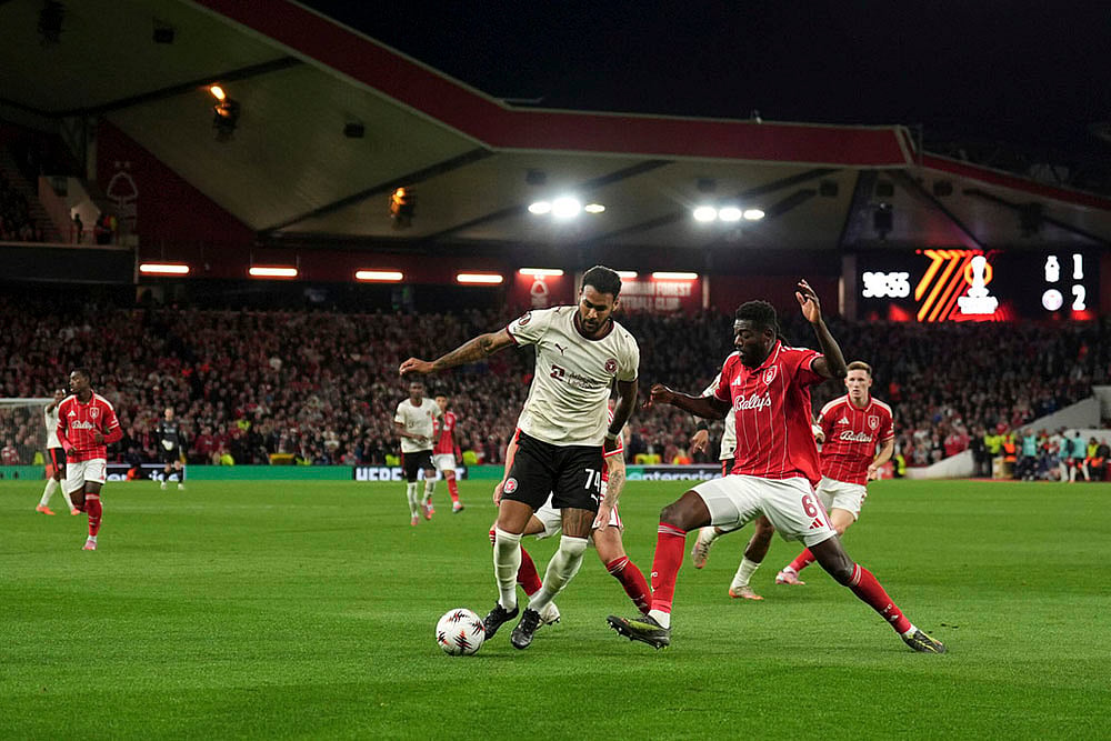 UEFA Europa League 2025-26 soccer match Nottingham Forest vs Midtjylland_Jose Junior Brumado